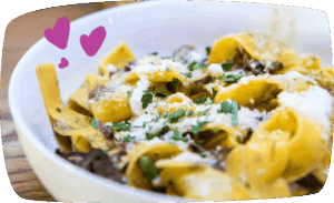 Pasta con champiñones