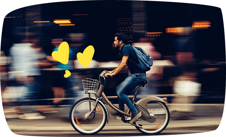 repartidor en bicicleta