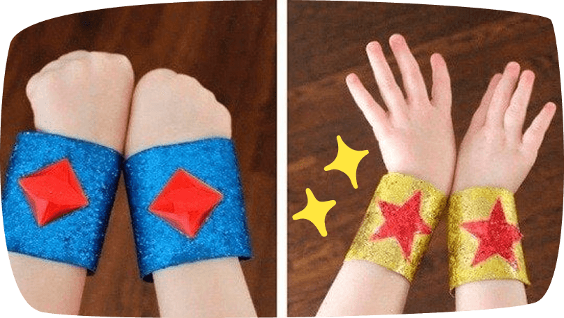 manualidades-con-tubos-de-cartón-para-niños-brazaletes